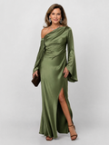 Araminta | One Shoulder Cape Sleeve Maxi Dress