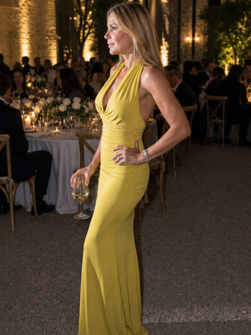 Neverine | Halter Neck Fitted Silhouette Midi Dress
