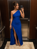 Serane | One Shoulder High Side Slit Maxi Dress