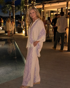 Sodaya | Soft Print Oversized Shirt And Wide Leg Pants Set