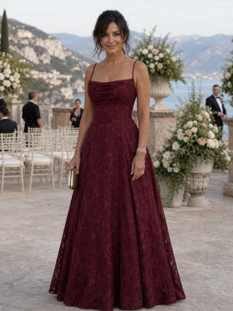 Valenne | Spaghetti Strap Full Lace Maxi Dress