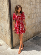 Newmal | Printed Button Front Mini Dress