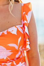 Bahama Beauty Swimsuit, Orange/Pink Floral