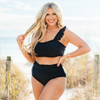 Beach Trip Swim Bottom, Black