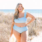 Beach Trip Swim Top, Aqua