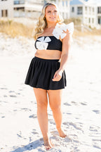 Flirty Skirty Swim Bottom, Black