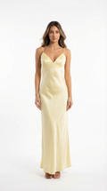 Lumière |Timeless Silk-Finish Lumière Luminous Slip Maxi Dress