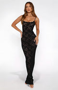 Celeste | Figure-Hugging Lace Sweetheart Maxi Dress