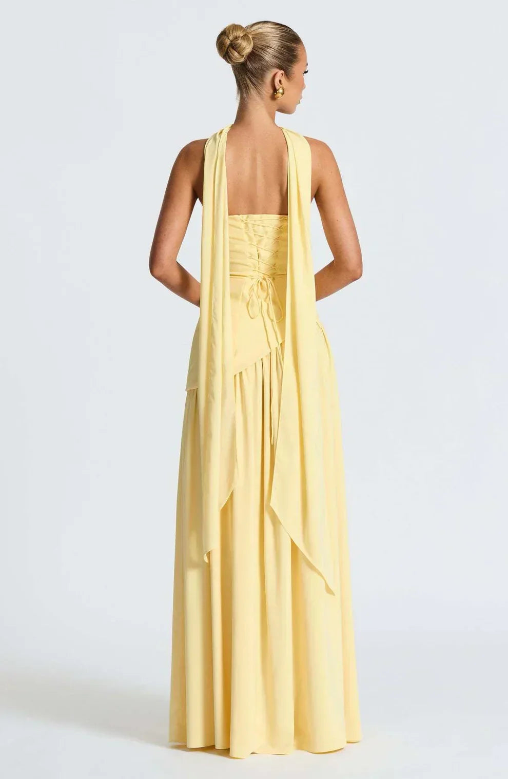 Donna | Asymmetrical Strapless Sculpted Maxi Dress