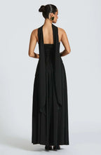 Donna | Asymmetrical Strapless Sculpted Maxi Dress