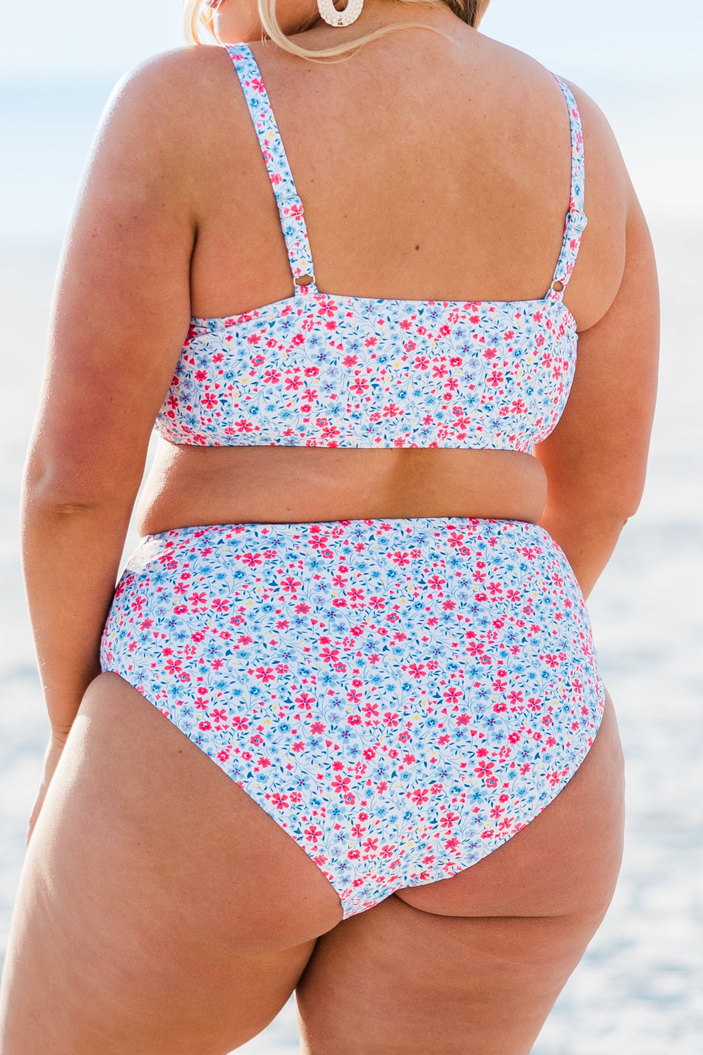 Lakeside Lover Swim Top, White Floral