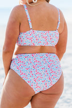 Lakeside Lover Swim Top, White Floral