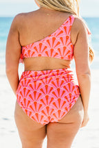 Let's Go Watch The Sunset Swim Bottom, Pink Geo