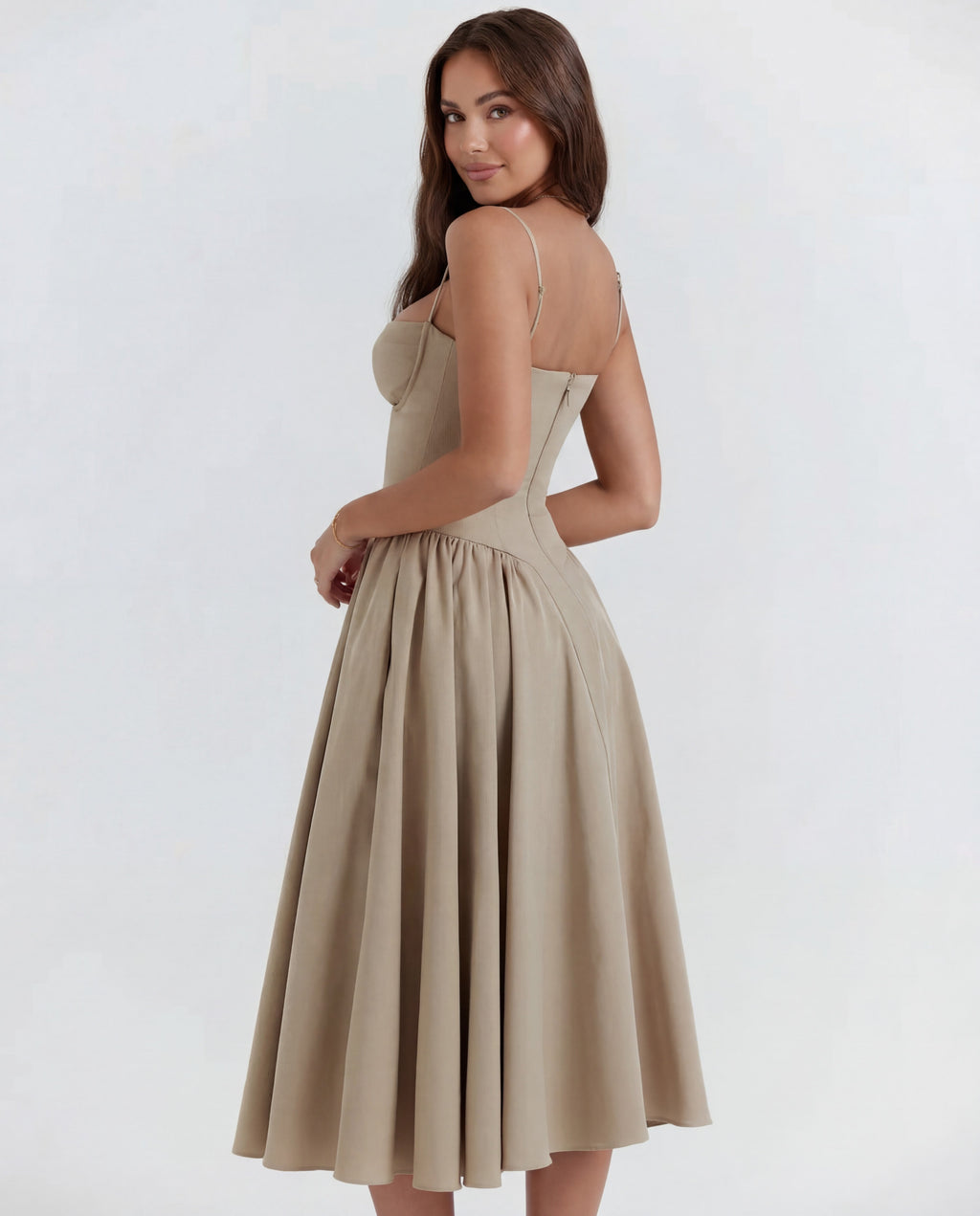 Amaria | Underwired Sweetheart Neckline Corset Midi Dress