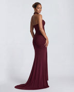 Valentina | Twisted Bust Sheer Mesh Maxi Dress
