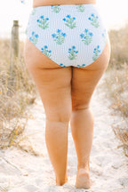 Poolside Petals Swim Bottom, Blue