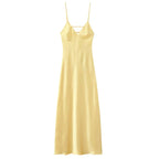 Lumière |Timeless Silk-Finish Lumière Luminous Slip Maxi Dress