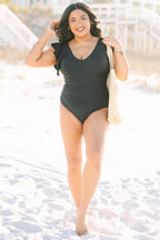 Spending My PTO Swimsuit, Black