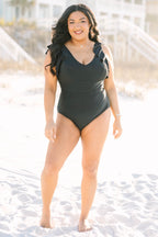 Spending My PTO Swimsuit, Black