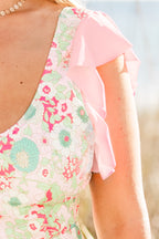 Spending My PTO Swimsuit, Light Pink Floral