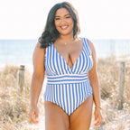 Sweet Stripes Swimsuit, Blue
