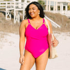 Blooming Beauty Swimsuit, Hot Pink
