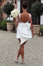 Kel | Sleeveless Pearl-Neckline Sculpted Mini Dress