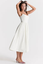 Samara | Elegant Sleeveless Open Back Midi Dress