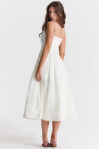 Samara | Elegant Sleeveless Open Back Midi Dress