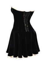 Marilla | Plush Black Velvet Strapless Mini Dress