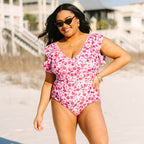 Spending My PTO Swimsuit, Purple Floral