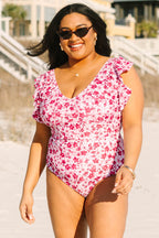 Spending My PTO Swimsuit, Purple Floral