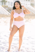 Sunday Sweetheart Swim Bottom, Pink Gingham