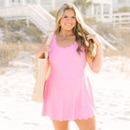 Vacation Mode Swim Dress, Pink